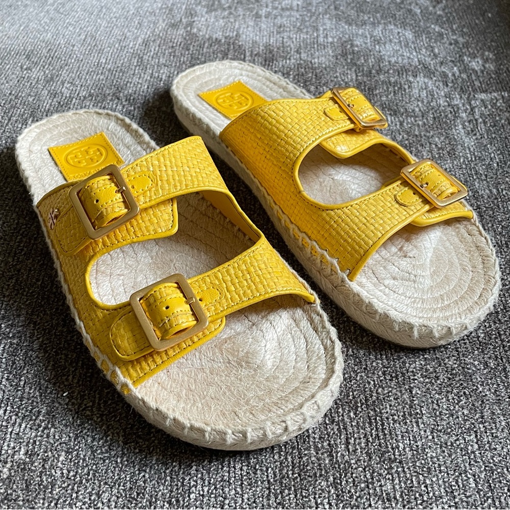 Gently used Tory Burch Selby Espadrille Slide Sandals